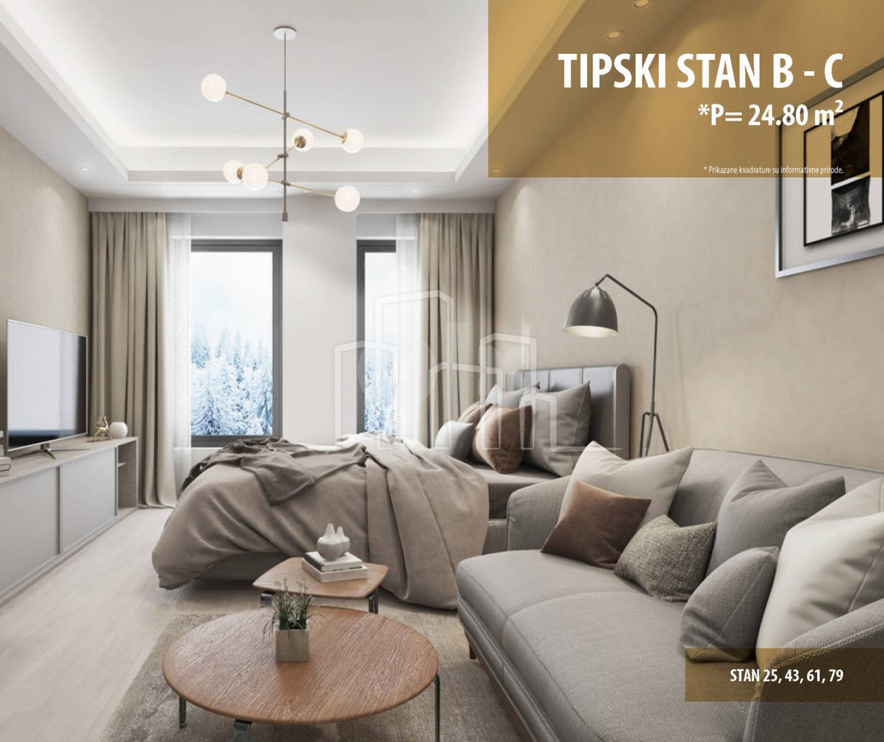 Studio apartman Jahorina 24,80 Snježna dolina Faza 2 PNK