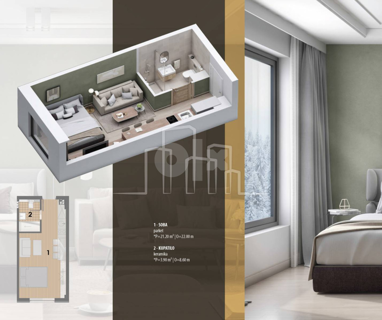 Jahorina studio apartman 25,14 Snježna dolina Faza 2 2