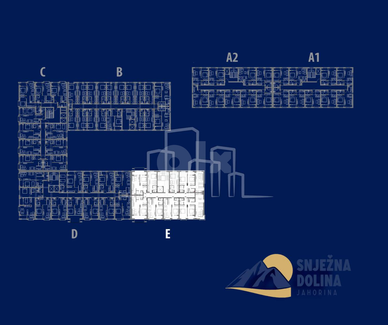 Apartman dvosoban 45.62 Snježna dolina Faza 2 Jahorina 4