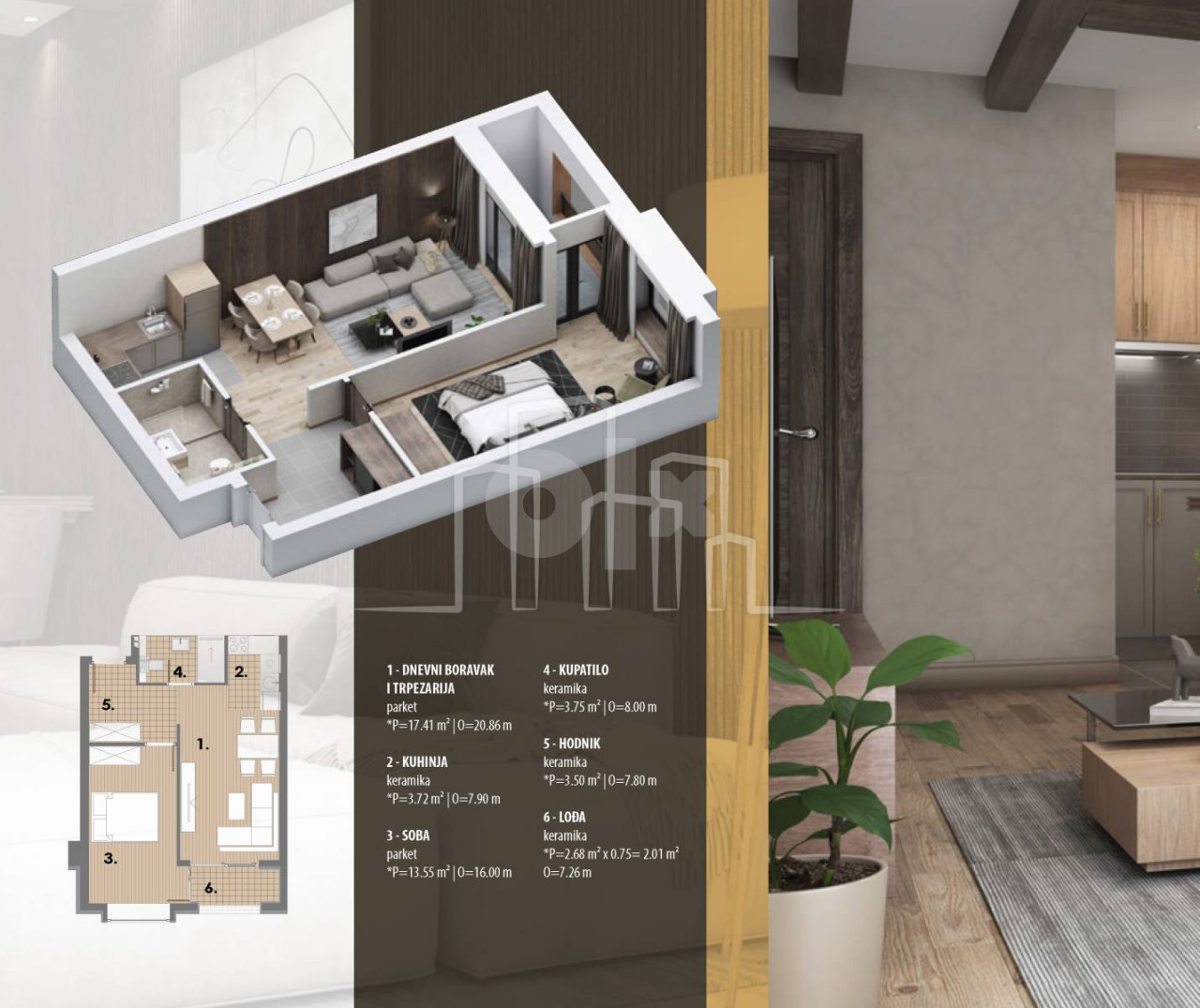 Apartman dvosoban 44m2 Snježna dolina Faza 2 Jahorina 2