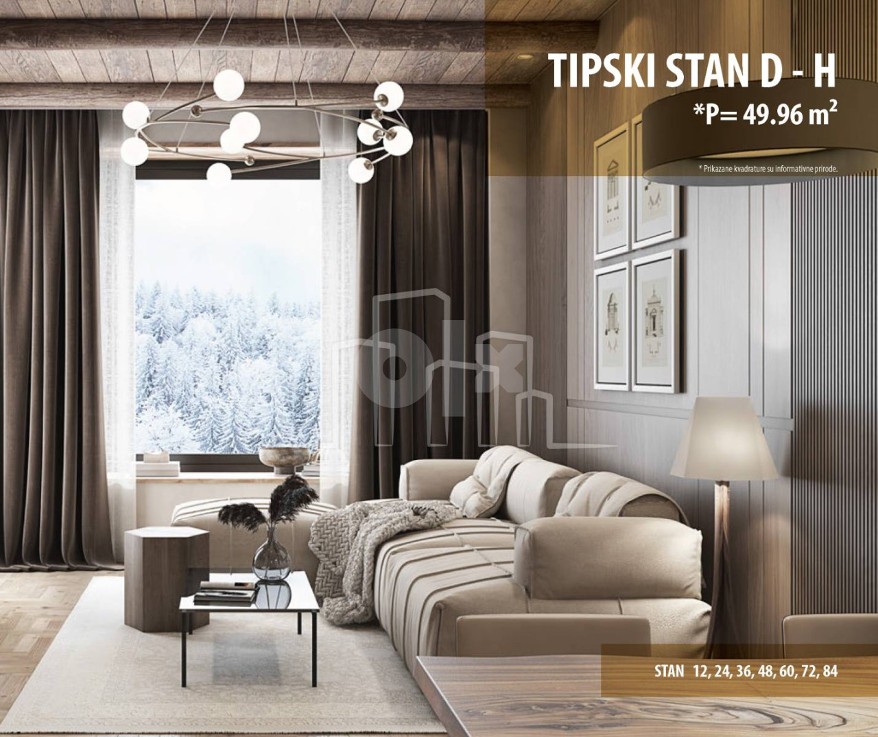 Dvosoban apartman 50m2 Snježna dolina Faza 2 Jahorina