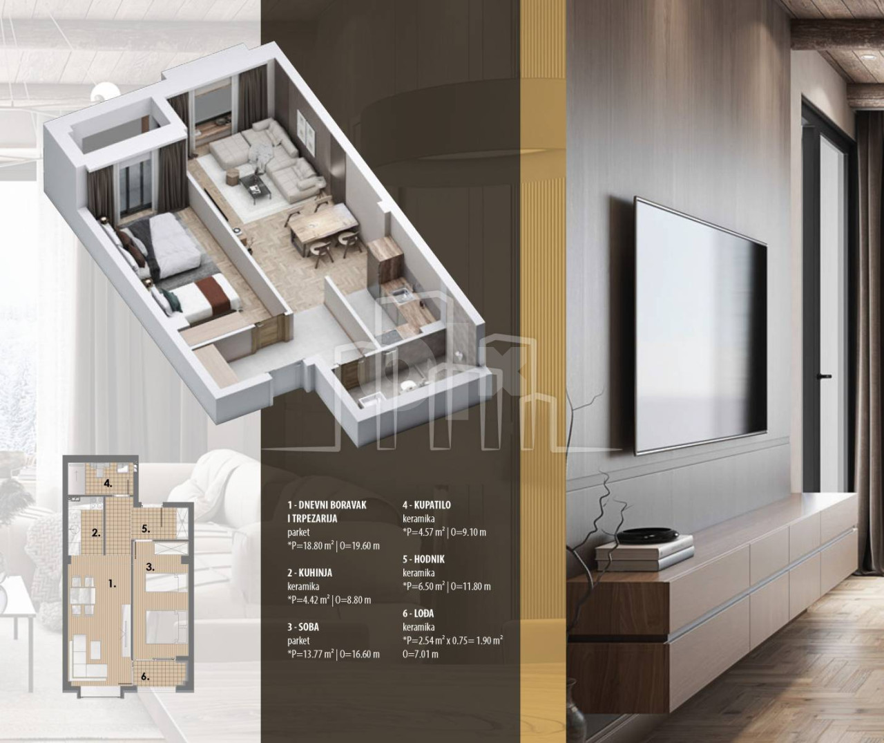 Dvosoban apartman 50m2 Snježna dolina Faza 2 Jahorina 2