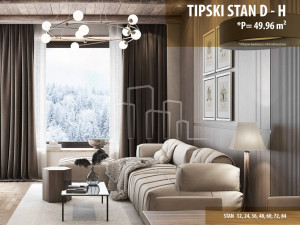 Dvosoban apartman 50m2 Snježna dolina Faza 2 Jahorina