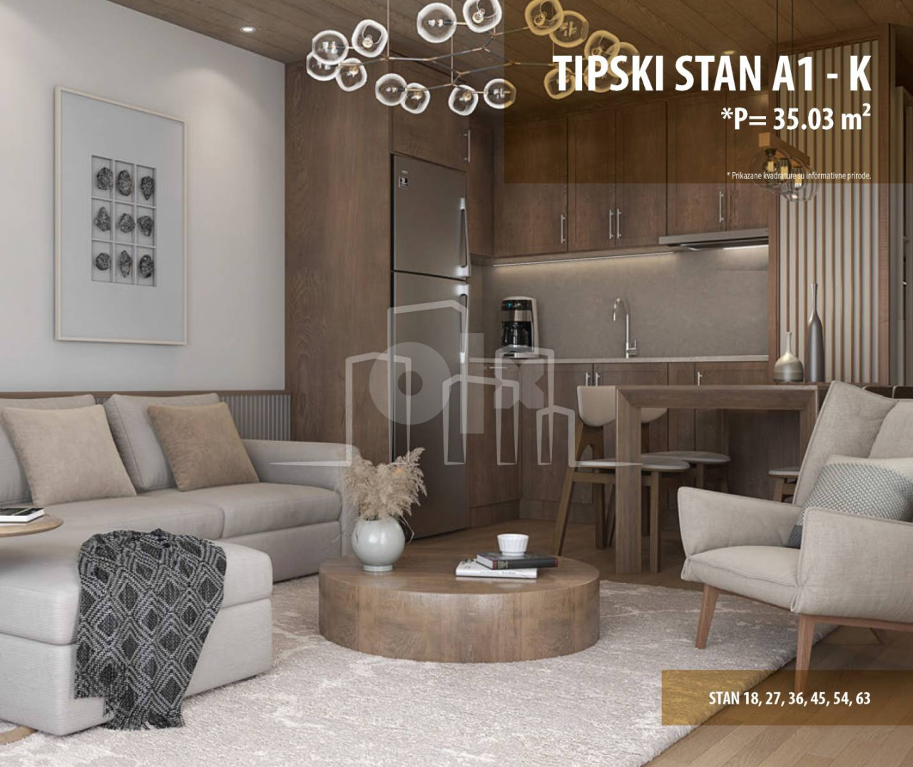 Apartman dvosoban 35m2 Snježna dolina Faza 2 Jahorina