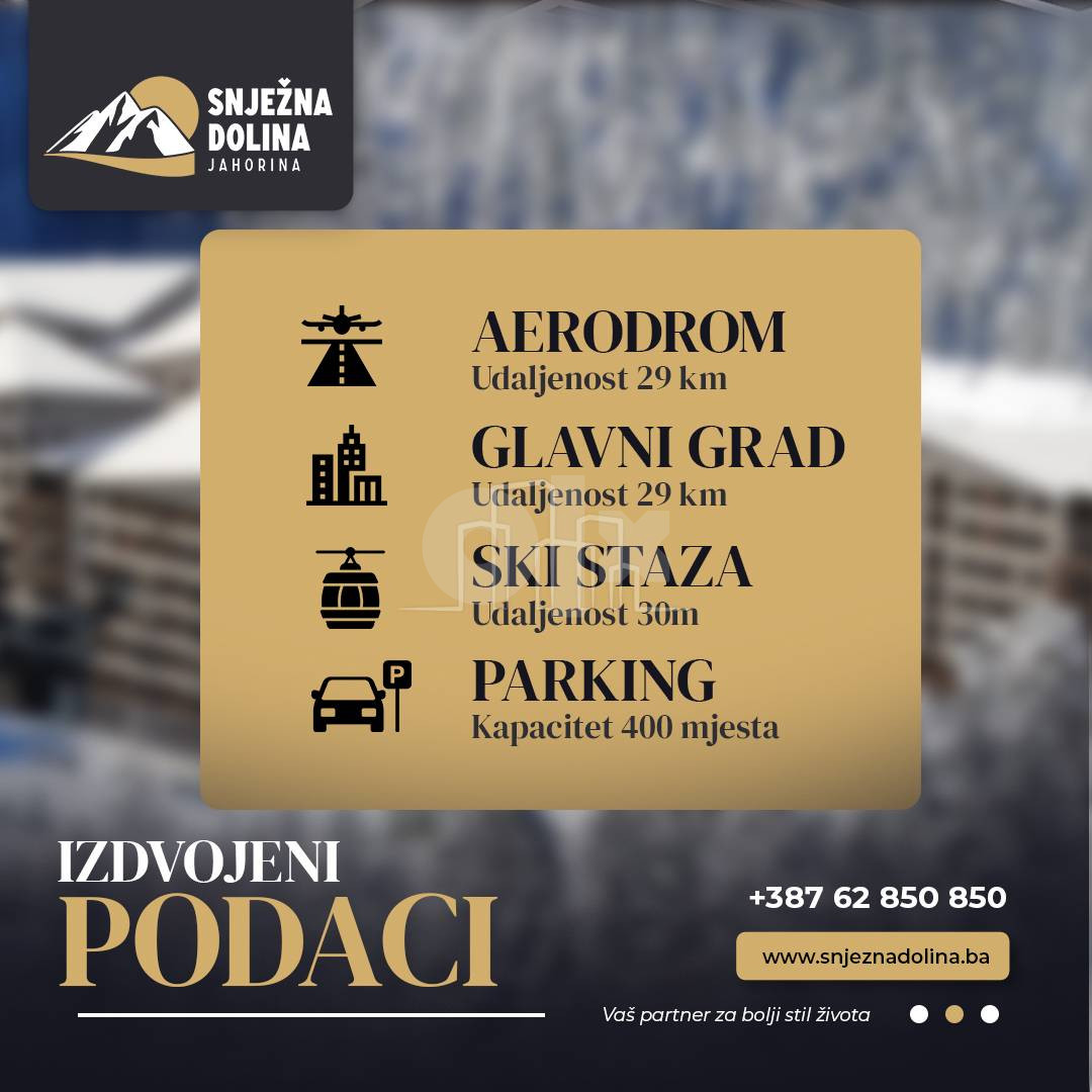 Apartman dvosoban 35m2 Snježna dolina Faza 2 Jahorina 24