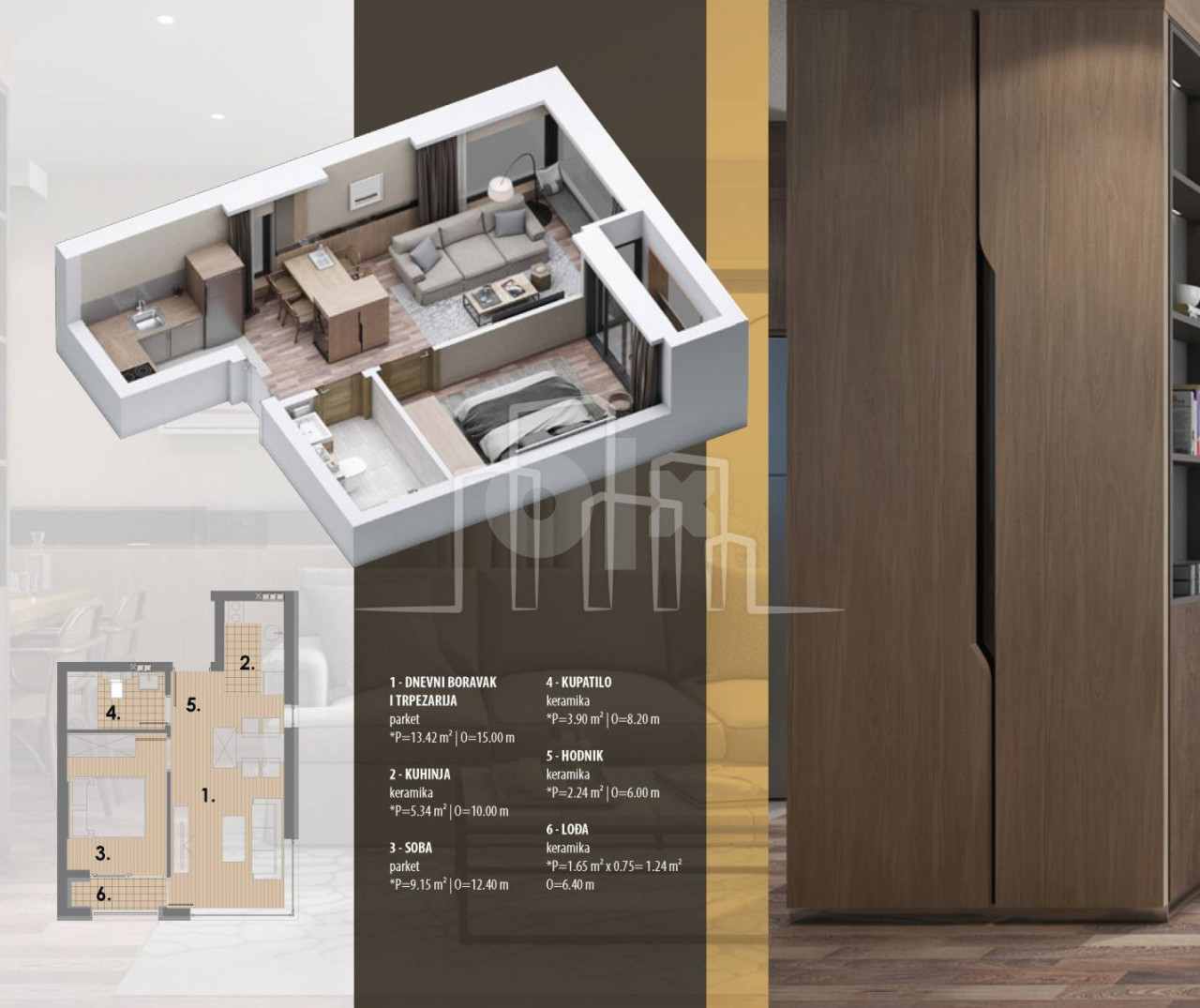 Apartman dvosoban 35,29 Snježna dolina Faza 2 Jahorina 2