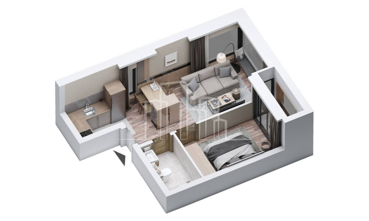 Apartman dvosoban 35,29 Snježna dolina Faza 2 Jahorina 14
