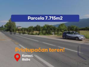 LOCUS: Zemljište površine 7.715m2, Rimski most, Ilidža