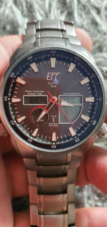 Sat ECO TECH RADIO SOLAR TITANIUM 43mm Ručni Satovi