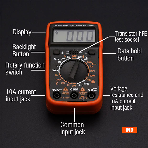 Digitalni multimetar Harden 661002
