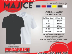 "POLO" MAJICE SA KRAGNOM - SA REKLAMOM FIRME printanje