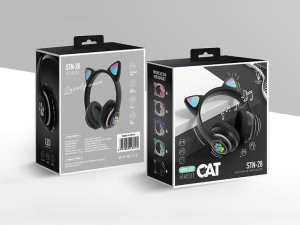 Slušalice bluetooth CAT EAR STN-28 dječje, crne