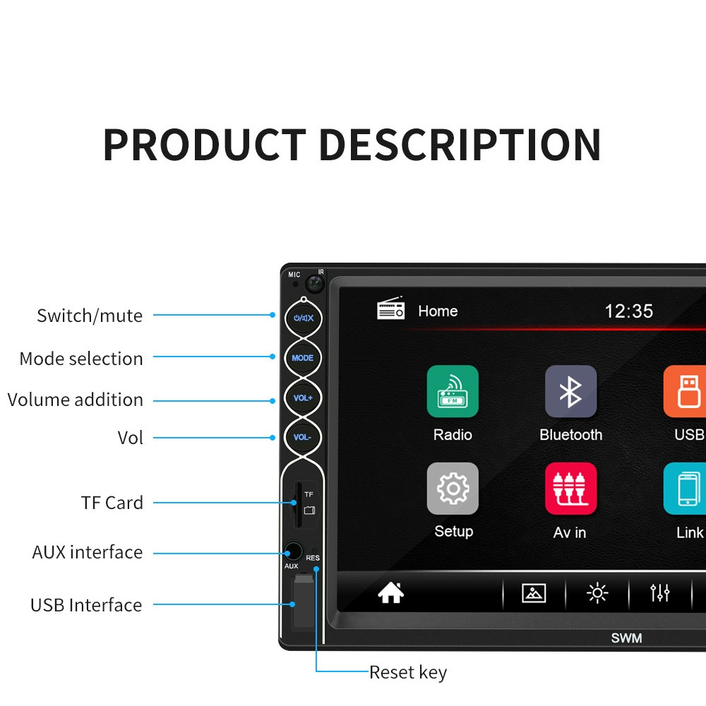 Multimedija auto USB BT MP3 MP5 Gollf 4 Polo Passat5 Peugeot Ford