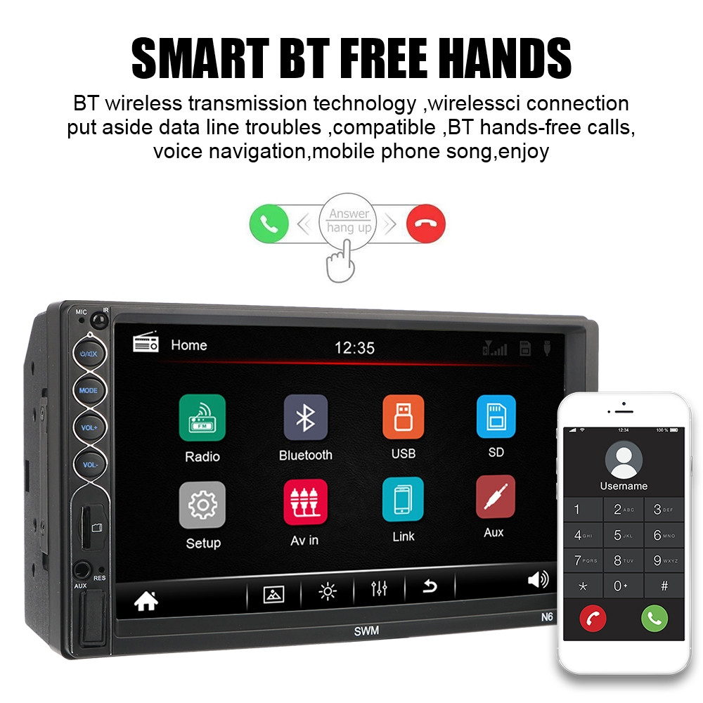 Multimedija auto USB BT MP3 MP5 Gollf 4 Polo Passat5 Peugeot Ford