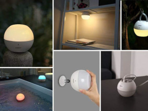 Mini RGB lampa, vodootporna, magnetno dno