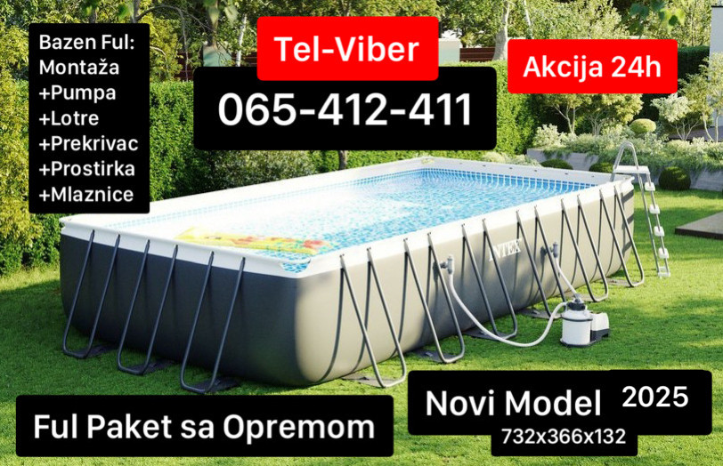 BAZEN XTR INTEX 732X366X132 BAZENI FUL PAKET
