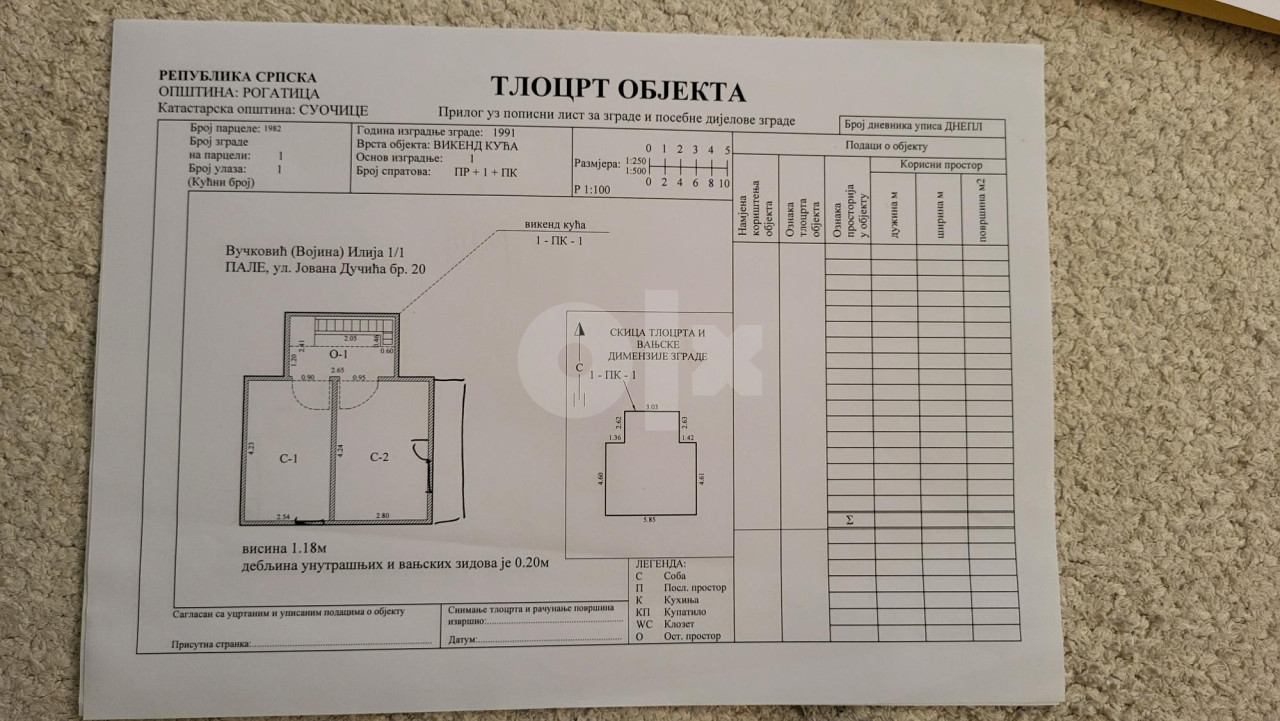 Kuća Rogatica, selo Jarovici u Socicama (95m2) i 13 duluma 4