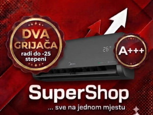 AKCIJA Midea 12-ka A+++ INVERTER Solstice do -25 dva grijača CRNA