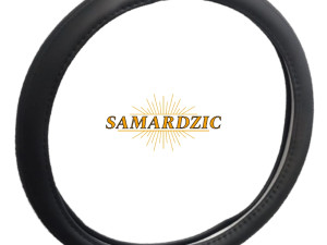 Crna skaj navlaka obloga za volan L 39-41cm