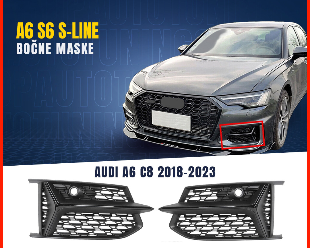 Audi A6 C8 18-24 S line Bočne Maske Resetke Mrezice Gril S branik