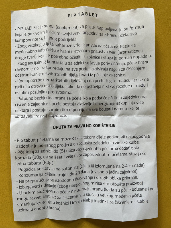 PIP TABLET protiv varoe