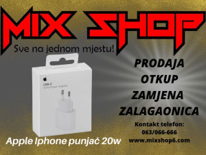 Apple Iphone Brzi Punjač 20W 17 16 15 14 13 Pro Max Plus Adapter