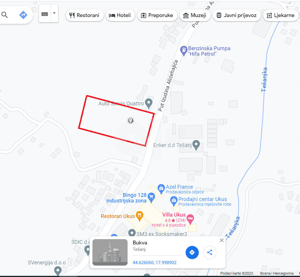Zemljište Tešanj - Bukva 9300m2 2