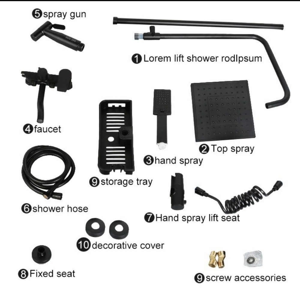 Usponski tuš + baterija SET 4 u 1