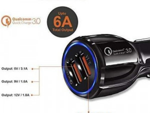 Auto punjač 33W 6A, 2xUSB