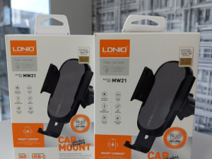 Auto drzac za telefon i bezicni punjac 15W LDNIO MW21