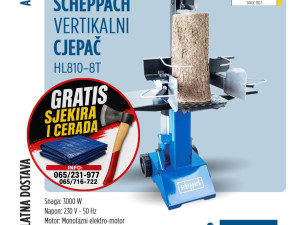 Cjepač drva Scheppach 8T HL 810 GRATIS OPREMA I BESPLATNA DOSTAVA