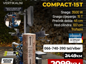 Scheppach vertikalni cjepac za drva COMPACT 15T