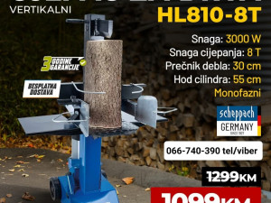Scheppach vertikalni cjepac za drva 8T HL810-8T