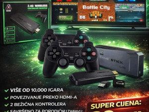 HDMI GAME STICK KONZOLA + 2 BEŽIČNA DŽOJSTIKA