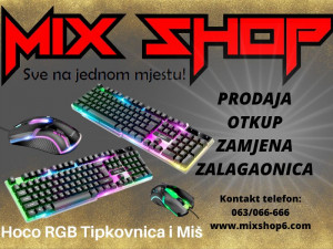 HOCO RGB GAMING Vodootporna Svjetleća Led Tipkovnica svijetleća