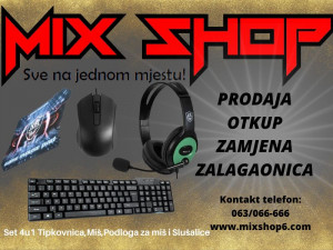 Tipkovnica Miš Podloga Slušalice za GAMING 4u1 4 u 1 usb keyboard