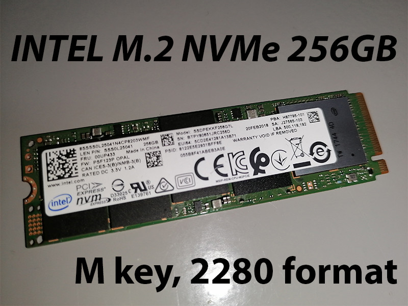 Intel NVMe 256GB SSD