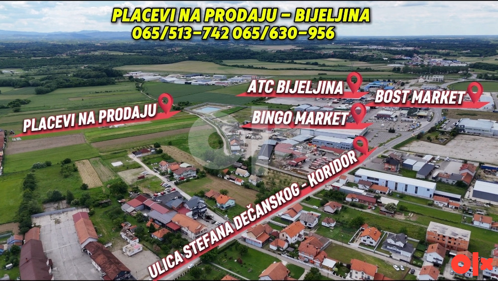 Placevi/Zemljište na prodaju -  Bijeljina (dozvoljena gradnja) 8