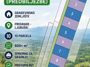 Građevinsko zemljište Ljubuški / 600+ m2 / Pregradje