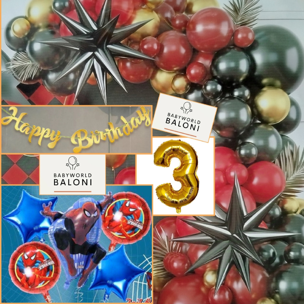 Spiderman man set Baloni za rođendan proslava party dekoracija
