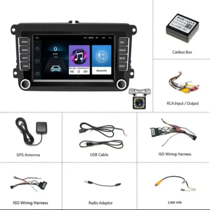 MULTIMEDIJA NAVIGACIJA GPS IGO4/64GB CARPLAY VW GOLF 5 6 PASSAT 7