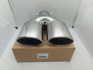 Rora auspuha niklovana nastavak rore sa dva izduva