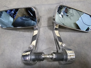 Retrovizori za Harley coper plava stakla krom intruder