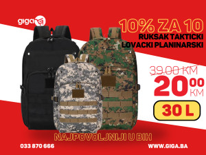 GIGA.BA RUKSAK TAKTICKI VOJNI LOV RIBOLOV PLANINARSKI AIRSOFT 30L