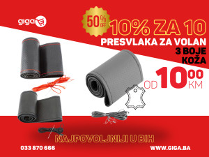 GIGA.BA PRESVLAKA VOLANA NAVLAKA ZA VOLAN KOŽNA CRNA