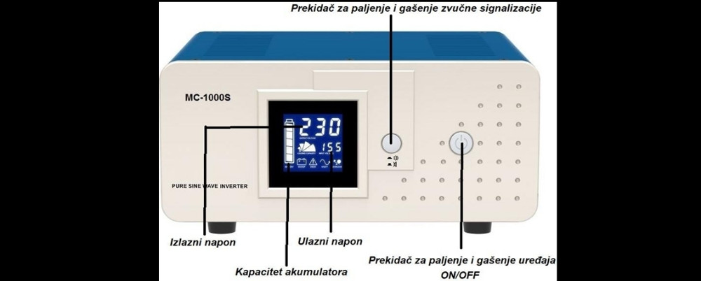 PRETVARAČ NAPONA 12V/220V 1000W PEĆ NA PELET