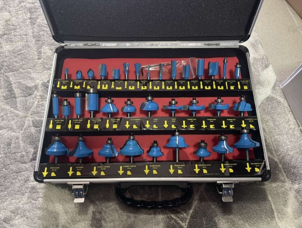 Set glodala frezera za drvo 6mm i 8mm 35 komada