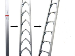ALUMINIJSKE LJESTVE SKLOPIVE 3.0m 9 GAZISTA