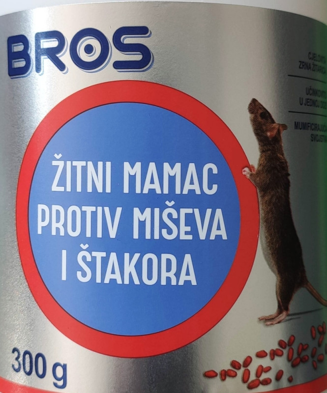 BROS Žitni mamac mamak protiv miševa i štakora 300g