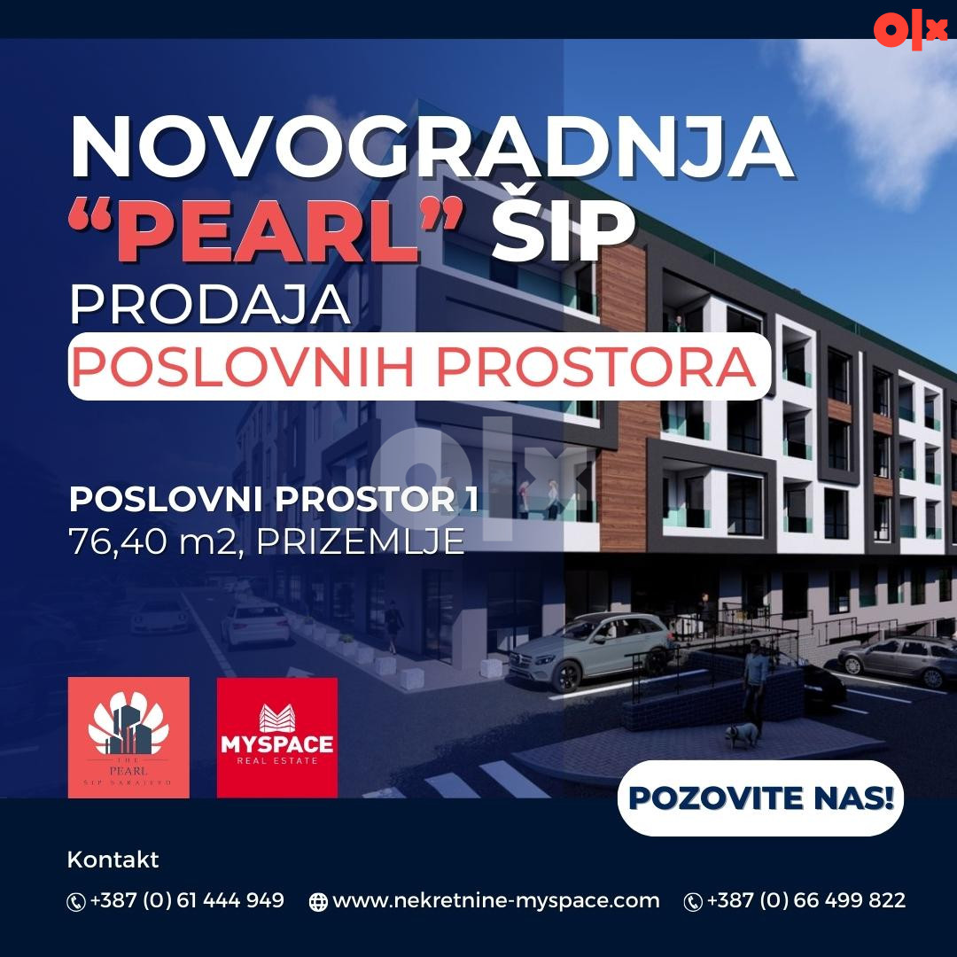 MY SPACE/ Poslovni prostor/ Sip/ NOVOGRADNJA PEARL/76m2